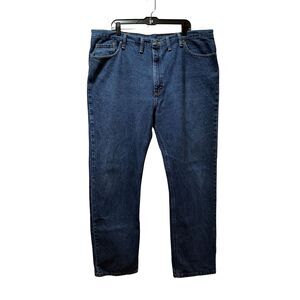 Wrangler Authentics Jeans Men's 44x32 Straight Blue Regular Fit Denim 96501MR